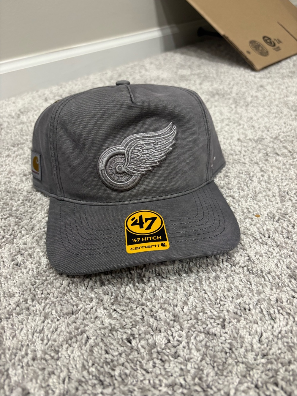 Carhartt Gray Detroit Wings Embroidered Canvas Cap